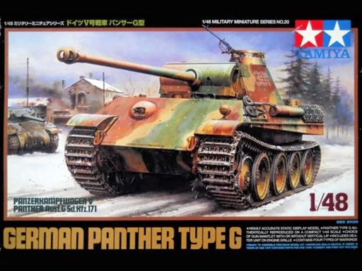 Tamiya 1/48 German Panther Type G Panzerkampfwagen V Panther Ausf.G Sd.Kfz.171 32520