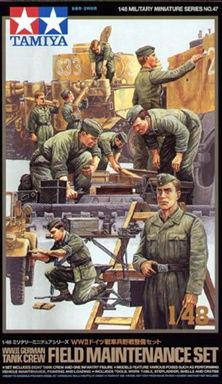 Tamiya 1/48 Field Maintenance Set WWII German Tank Crew 32547