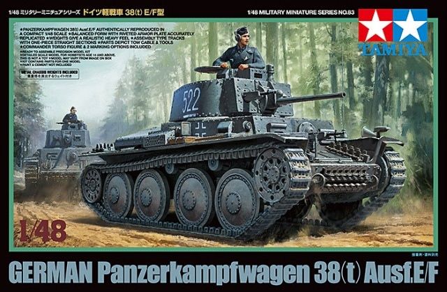 Tamiya 1/48 German Panzerkampfwagen 38(t) Ausf.E/F 32583