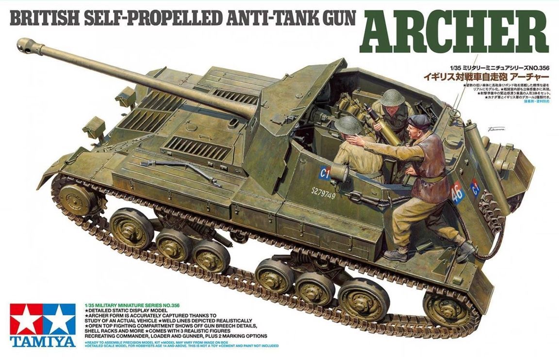Tamiya 1/35 British Self-Propelled Anti-Tank Gun Archer 35356
