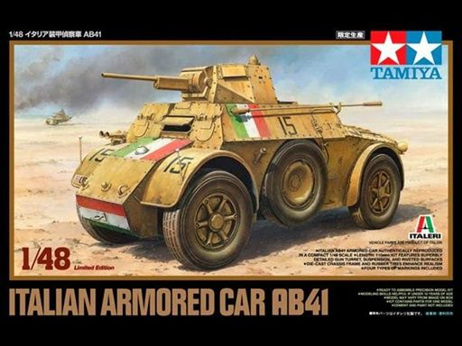 Tamiya 1/48 Italian Armored Car Autoblinda AB41 (AB 41) 89778