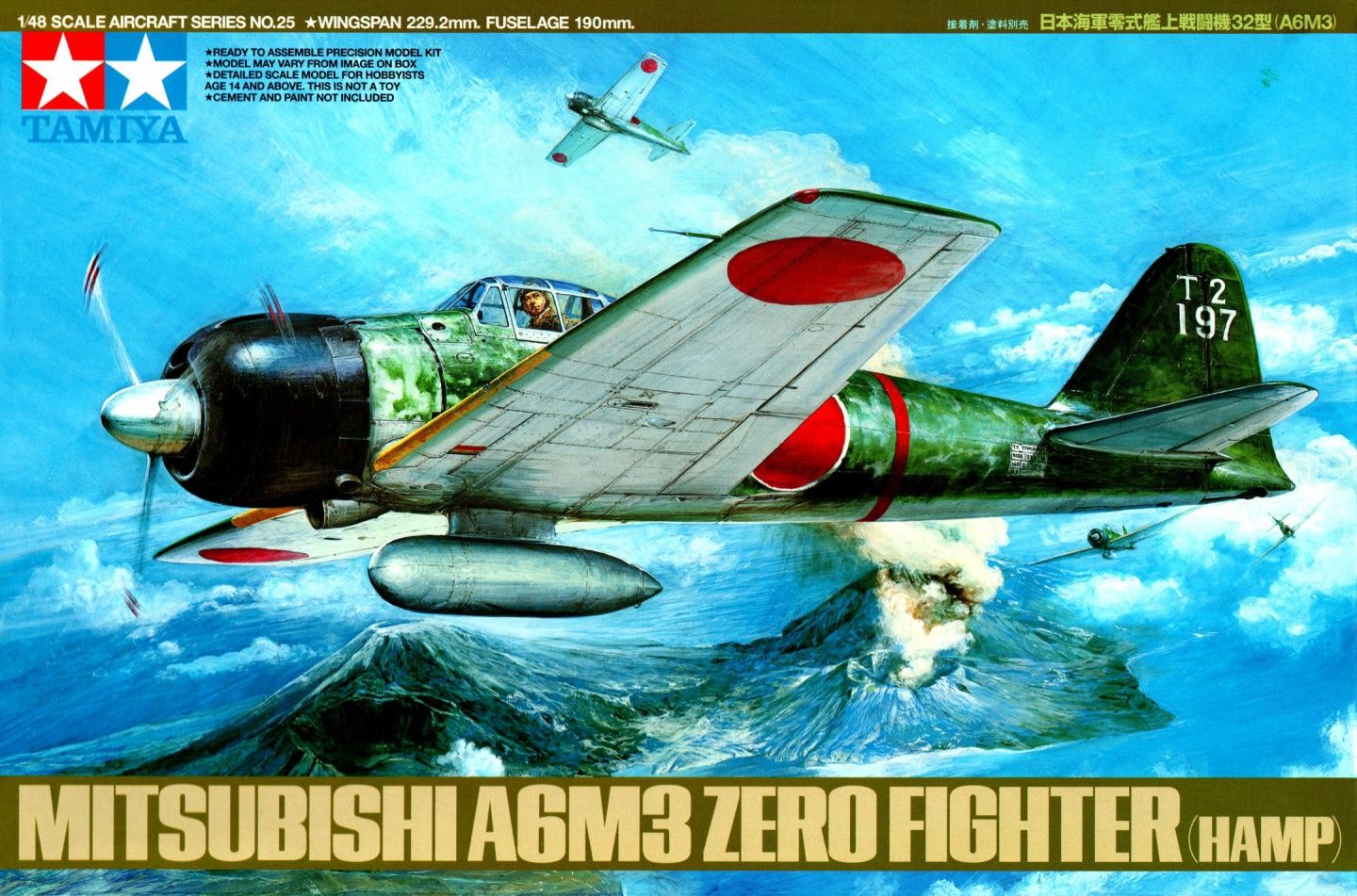 Tamiya 1/48 Mitsubishi A6M3 Zero Fighter (Hamp) 61025