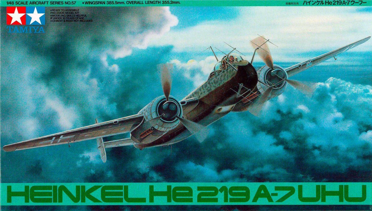 Tamiya 1/48 Heinkel He 219 A-7 Uhu German Night Fighters in World War II 61057