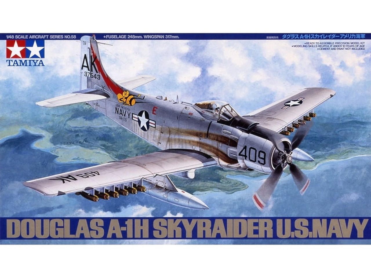 Tamiya 1/48 Douglas A-1H Skyraider U.S. Navy 61058