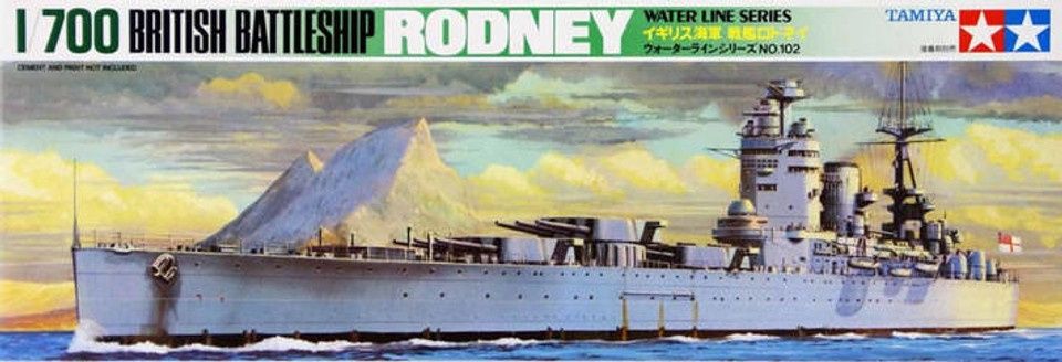 Tamiya 1/700 British Battleship Rodney 77502