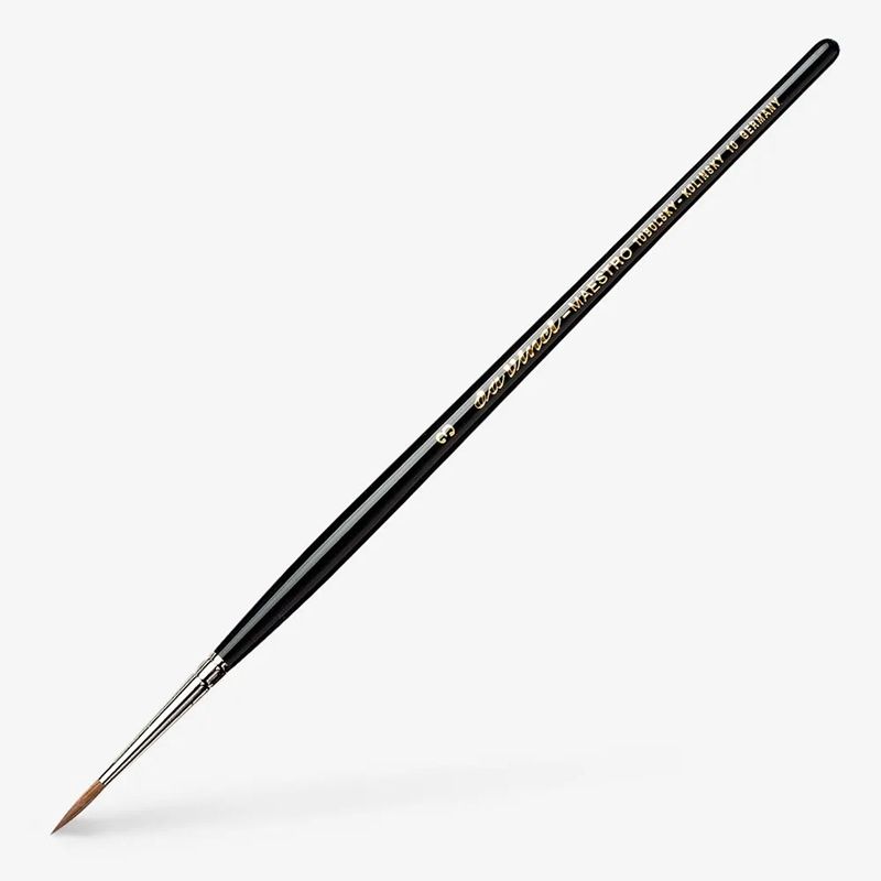 Da Vinci Watercolor Series 10 Maestro Kolinsky Sable Brush - Round, Short Handle, Size 3