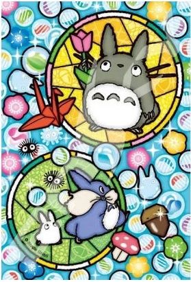Ensky Totoro and Glassy Marbles &quot;My Neighbor Totoro&quot; Petite Artcrystal 126-pc Jigsaw Puzzle 19481