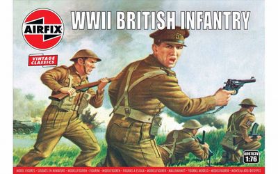 Airfix Vintage 1/76 WWII British Infantry N. Europe A00763V
