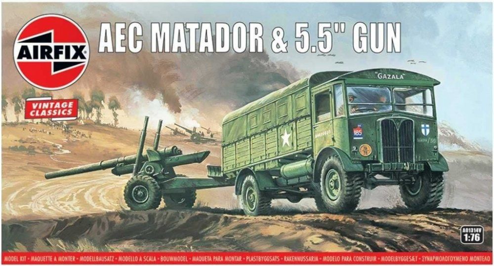 Airfix Vintage 1/76 AEC Matador &amp; 5.5&quot; Gun A01314V
