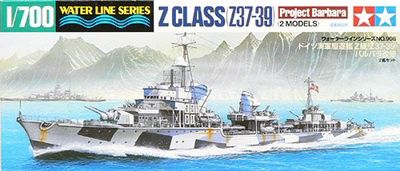 Tamiya 1/700 German Destroyer Z CLASS (Z37-39) Project Barbara 31908