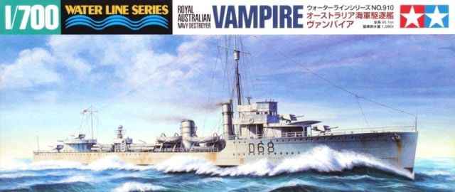 Tamiya 1/700 Royal Australian Navy Destroyer Vampire 31910
