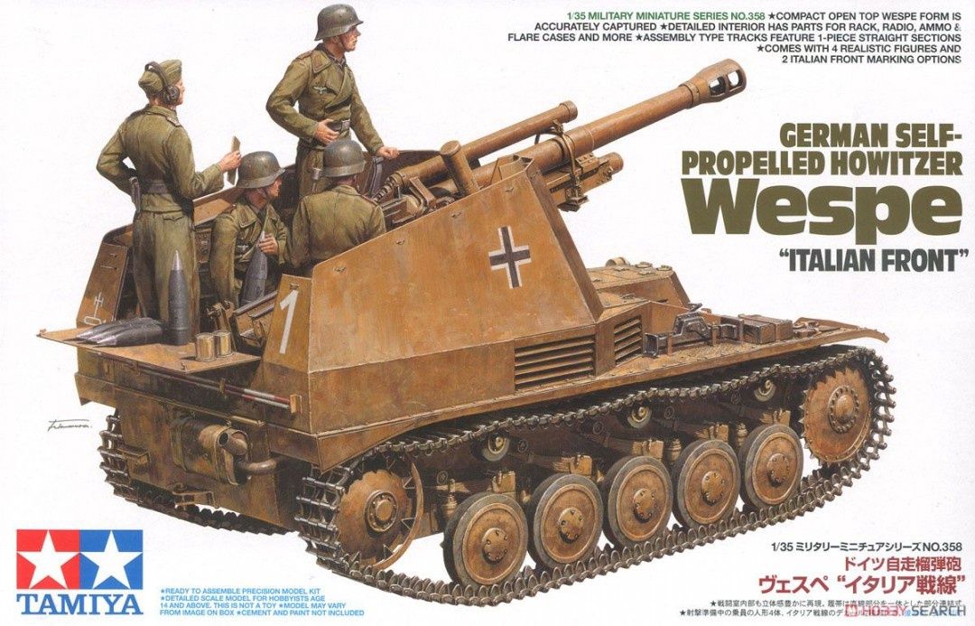 Tamiya 1/35 German Self-Propelled Howitzer Wespe "Italian Front" 35358