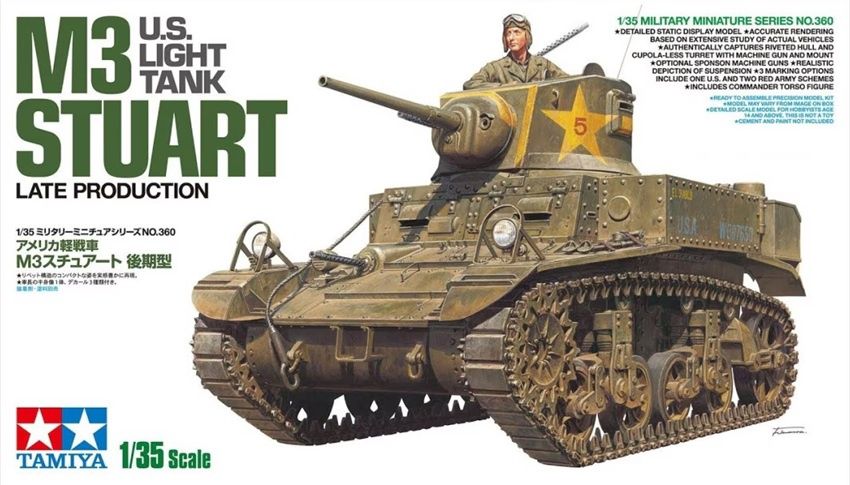 Tamiya 1/35 U.S. Light Tank M3 Stuart Late Production 35360