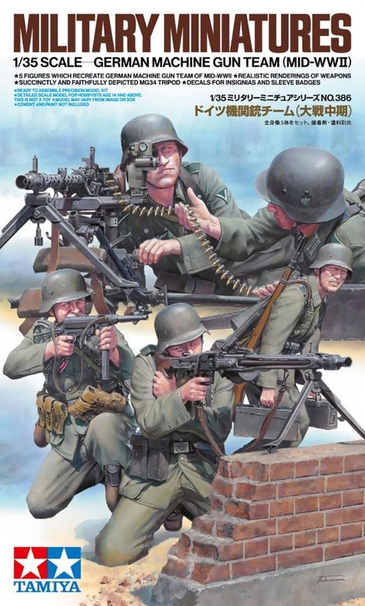 Tamiya 1/35 German Machine Gun Team (Mid-WWII) 35386