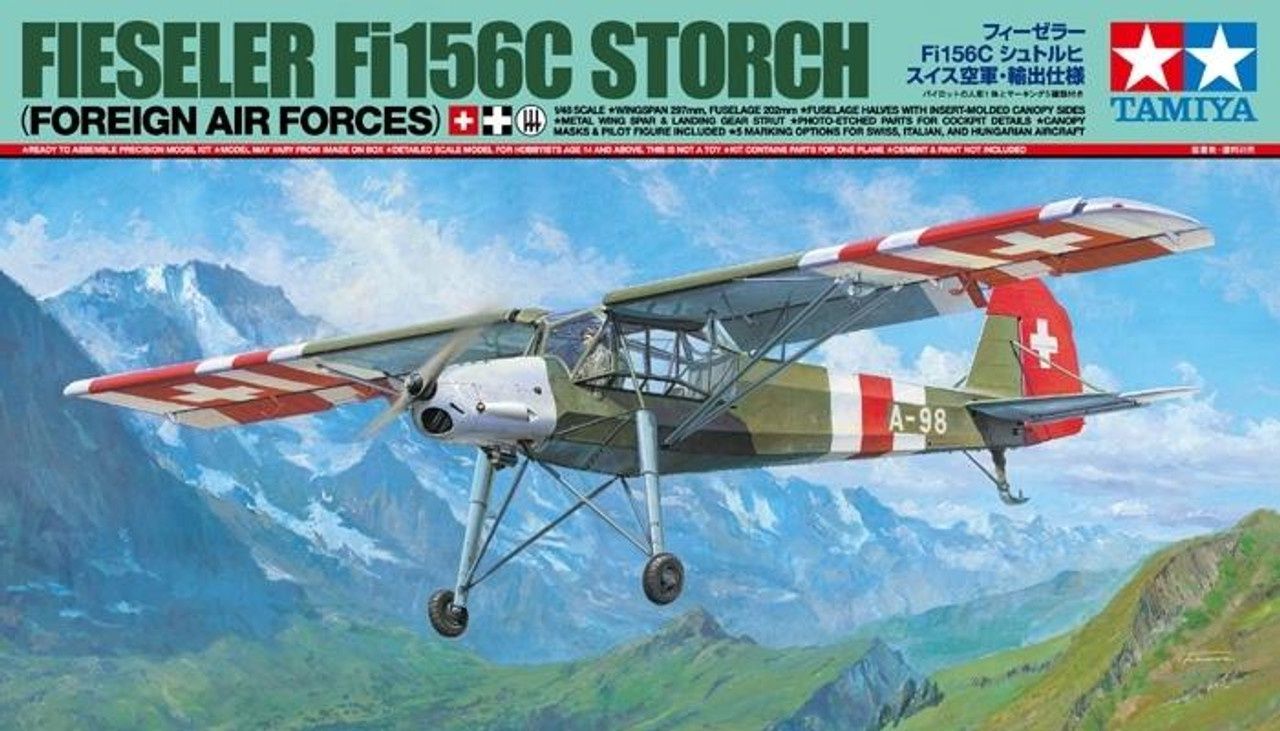 Tamiya 1/48 Fieseler Fi156C Storch (Foreign Air Forces) 25158