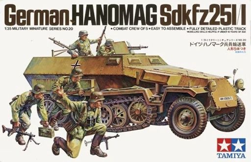 Tamiya 1/35 German Hanomag Sd.Kfz. 251/1 Ausf. C (5 figures) 35020