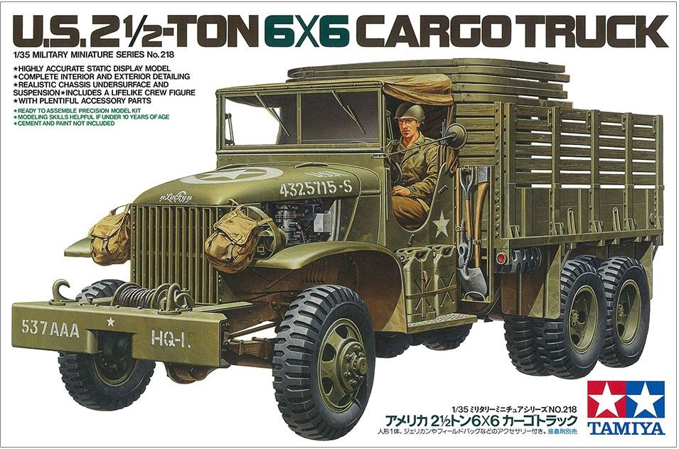 Tamiya 1/35 U.S. 2½-Ton 6×6 Cargo Truck 35218