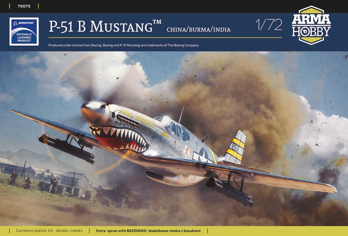 Arma Hobby 1/72 P-51B Mustang China/Burma/India 70075