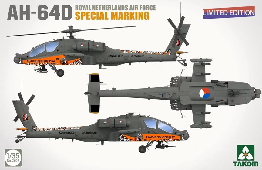 Takom 1/35 AH-64D Royal Netherlands Air Force Special Marking 2609