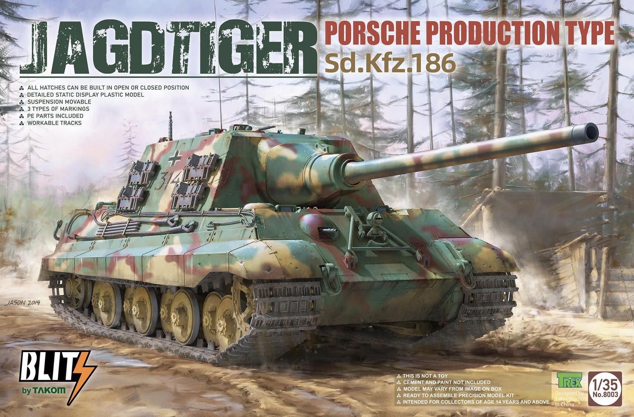 Takom 1/35 Jagdtiger Sd.Kfz. 186 Porsche Production type (Blitz) 8003