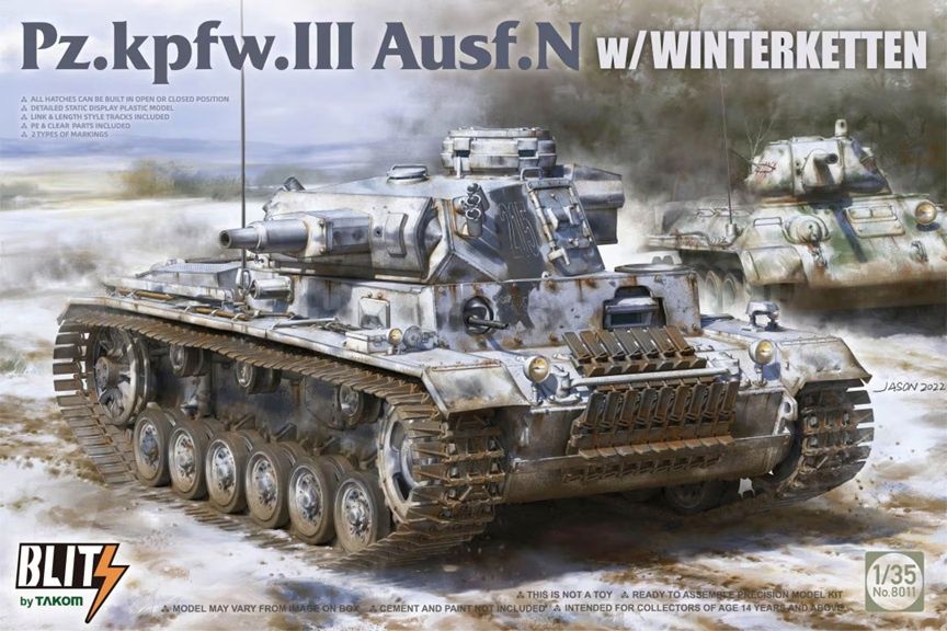 Takom 1/35 Pz.Kpfw. III Ausf. N w/Winterketten (Blitz) 8011