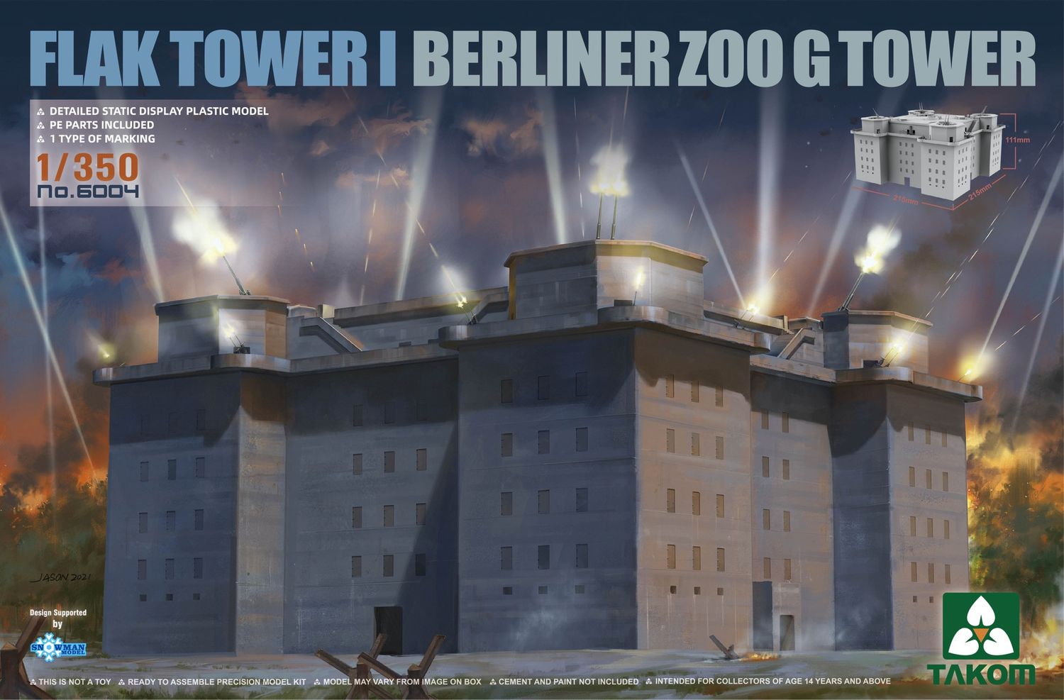 Takom 1/350 Flak Tower I Berliner Zoo G Tower 6004