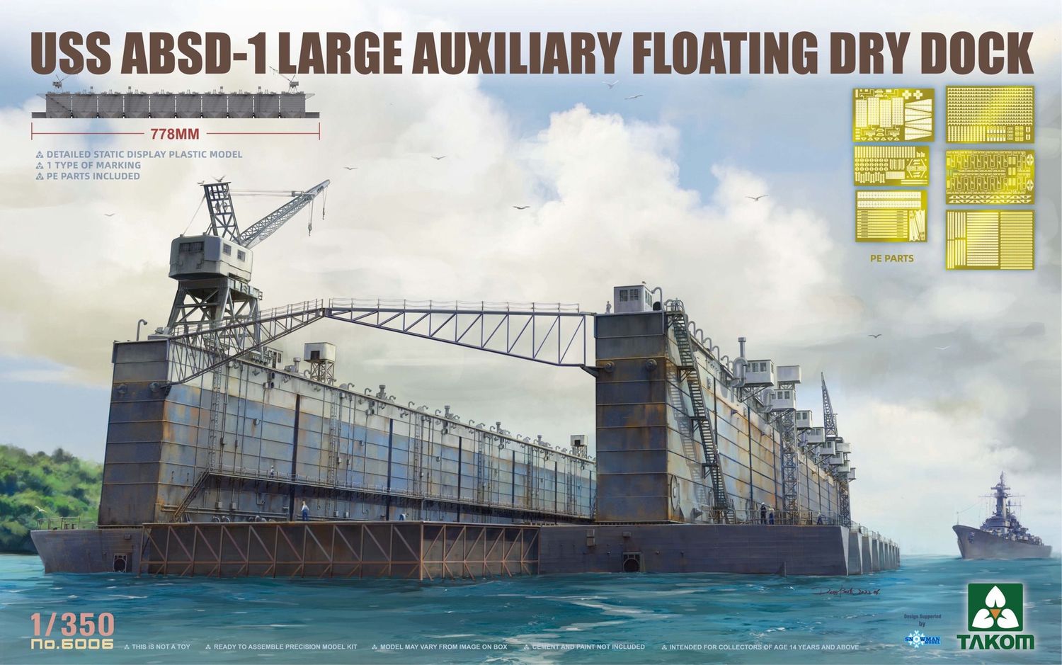 Takom 1/350 USS ABSD-1 Large Auxiliary Floating Dry Dock 6006