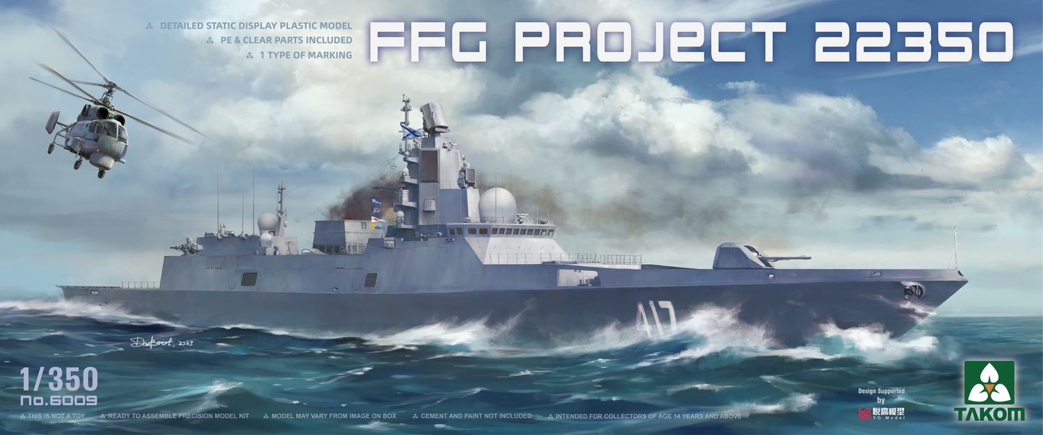 Takom 1/350 Admiral Gorshkov-class frigate FFG Project 22350 6009