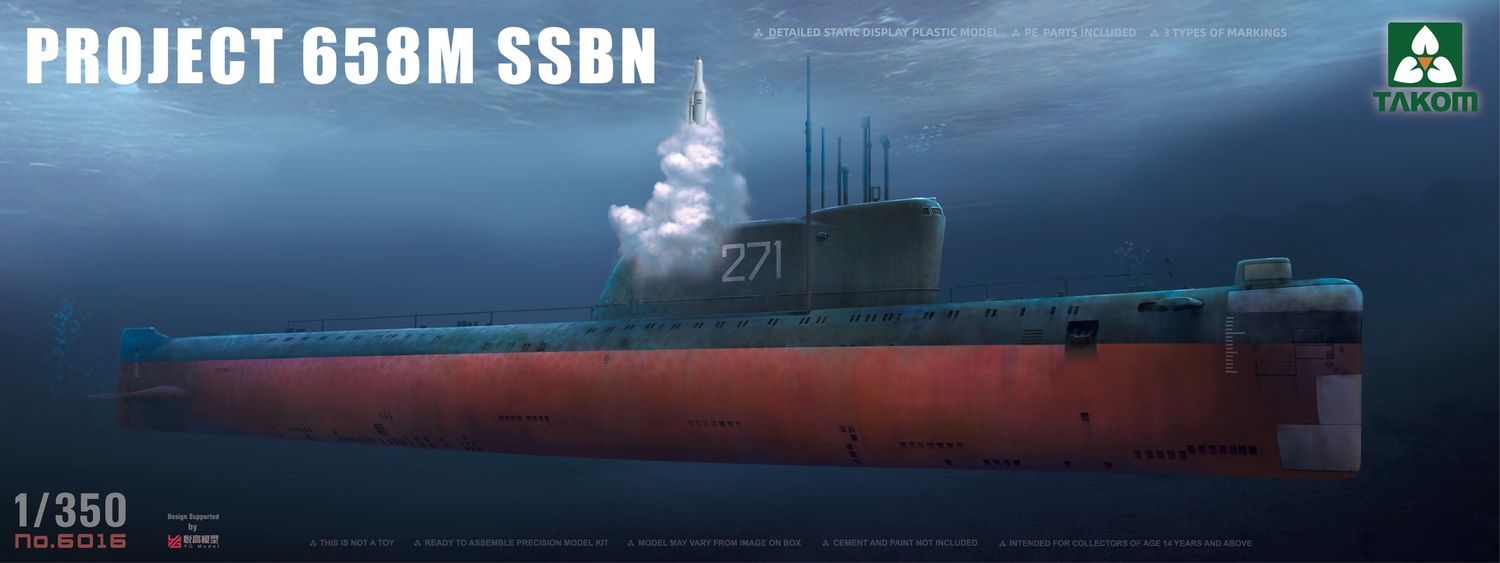 Takom 1/350 Project 658M SSBN 6016