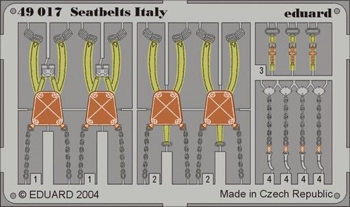 Eduard 1/48 Seatbelts Italy 49017
