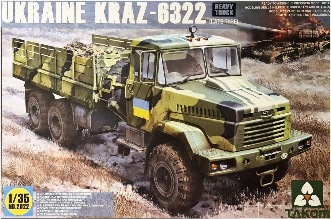 Takom 1/35 Ukraine KRAZ-6322 Heavy Truck (Late Type) 2022