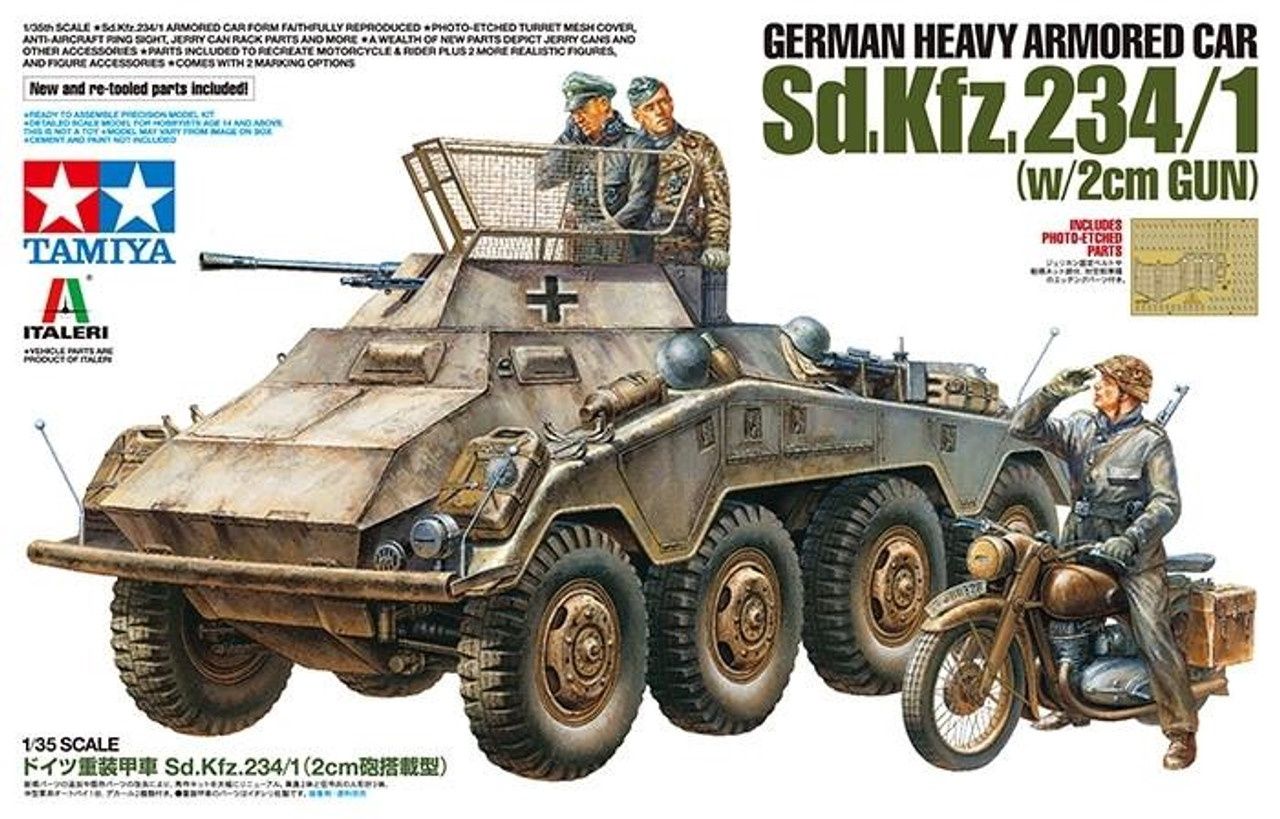 Tamiya 1/35 German Heavy Armored Car Sd.Kfz. 234/1 (w/2cm Gun) 37019