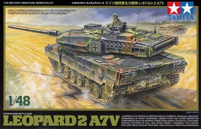 Tamiya 1/48 Leopard 2 A7V German Main Battle Tank 32607