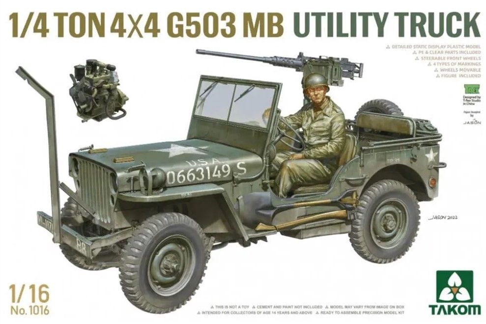 Takom 1/16 ¼-ton 4×4 G503 MB Utility Truck 1016