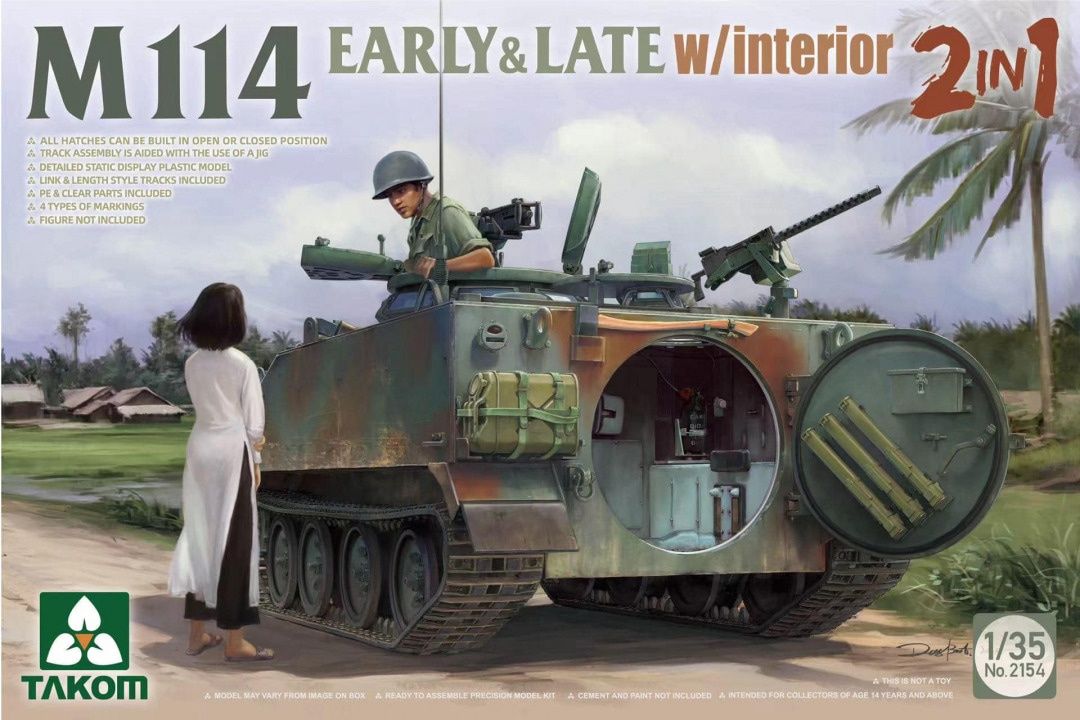 Takom 1/35 M114 Early &amp; Late w/Interior 2 in 1 2154