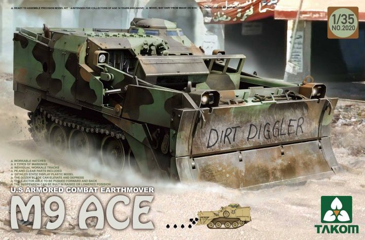 Takom 1/35 U.S Armored Combat Earthmover M9 ACE 2020