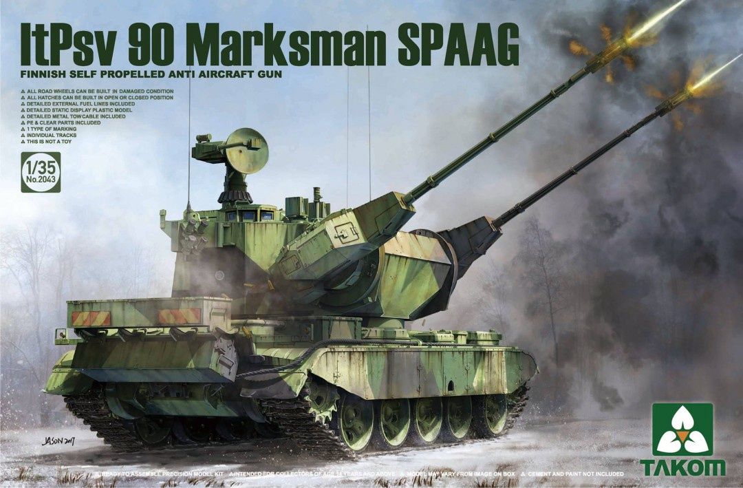 Takom 1/35 Finnish Self Propelled Anti Aircraft Gun ltPsv 90 Marksman SPAAG 2043