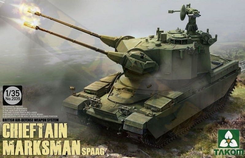 Takom 1/35 Chieftain Marksman SPAAG British Air-Defense Weapon System 2039