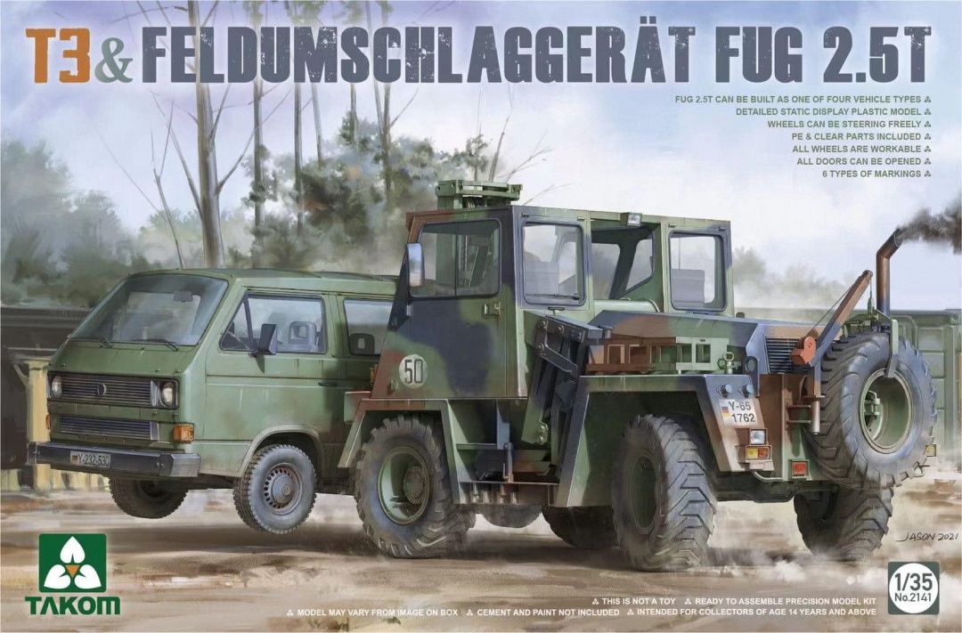 Takom 1/35 T3 &amp; Feldumschlaggerät Fug 2.5t 2141