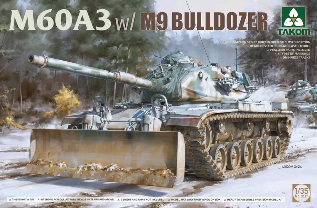 Takom 1/35 M60A3 w/M9 Bulldozer 2137