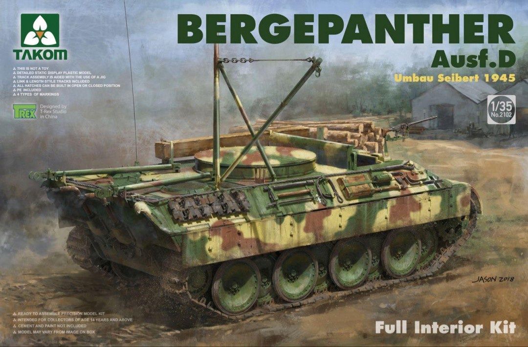Takom 1/35 Bergepanther Ausf. D Umbau Seibert 1945 - Full interior kit 2102