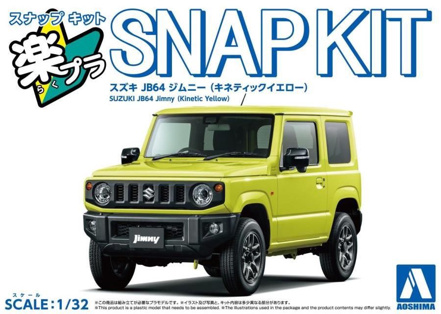 Aoshima 1/32 Suzuki JB64 Jimny (Kinetic Yellow) Snap Kit 069165