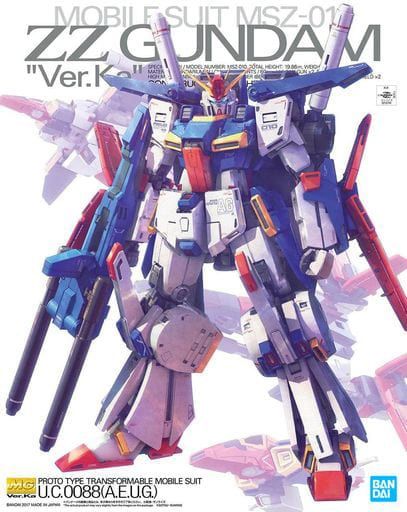 Bandai 1/100 MG MSZ-010 ZZ Gundam Ver.Ka A.E.U.G. Prototype Transformable Mobile Suit 5063151