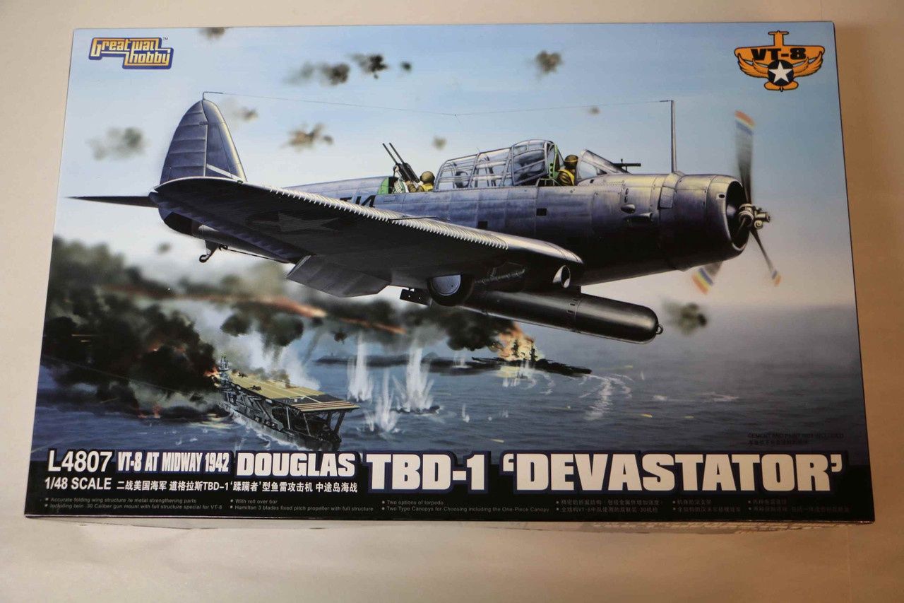 Great Wall Hobby 1/48 Douglas TBD-1 &#39;Devastator&#39; VT-8 at Midway 1942 L4807
