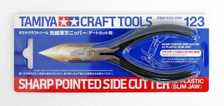 Tamiya Sharp Pointed Side Cutter for Plastic (Slim Jaw) 74123