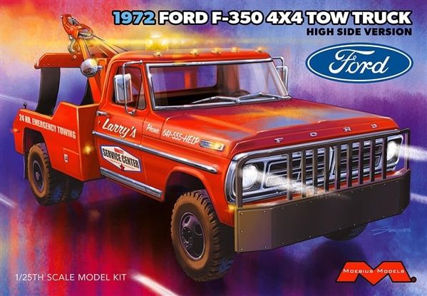 Moebius 1/25 1972 Ford F-350 4X4 High Side Tow Truck 2598