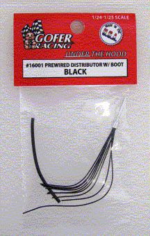 Gofer Racing 1/24-1/25 Black Prewired Distributor w/Aluminum Plug &amp; Boot 16001