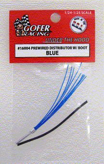 Gofer Racing 1/24-1/25 Blue Prewired Distributor w/Aluminum Plug &amp; Boot 16004
