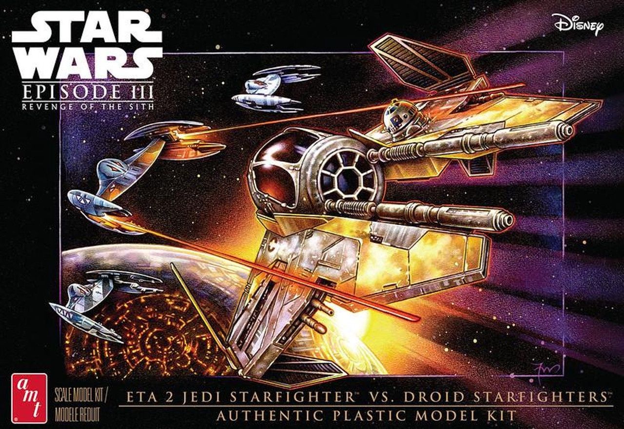 AMT 1/48 Eta-2 Jedi Starfighter vs Droid Starfighters - Star Wars Episode III 1436
