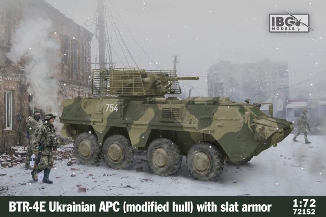IBG 1/72 BTR-4E Ukrainian APC (Modified Hull) with Slat Armor 72152